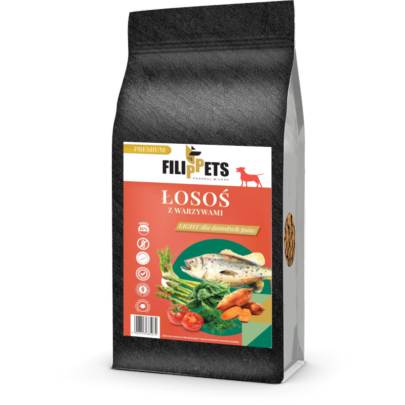 Łosoś z warzywami – light dla psów dorosłych
