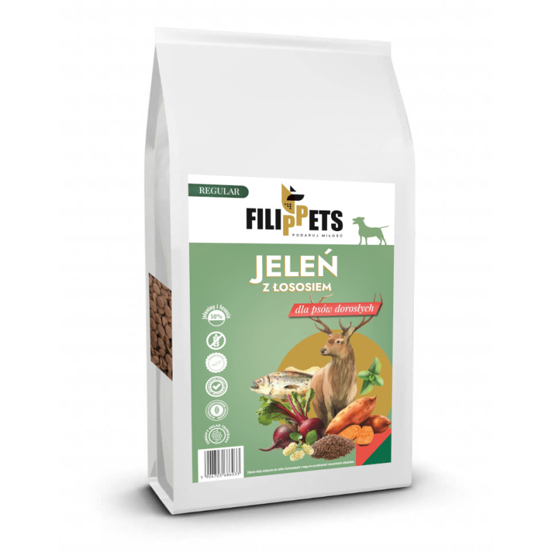 Jeleń z łososiem – dla psów dorosłych