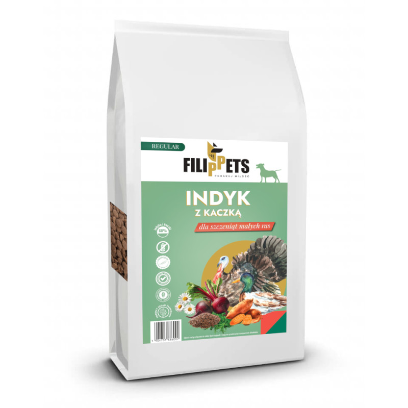 Indyk z kaczką – dla szczeniąt małych małych ras