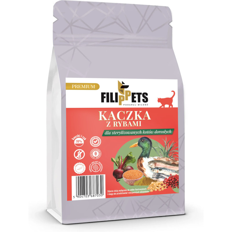 Kaczka z rybami – dla sterylizowanych kotów dorosłych
